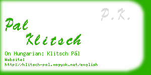 pal klitsch business card